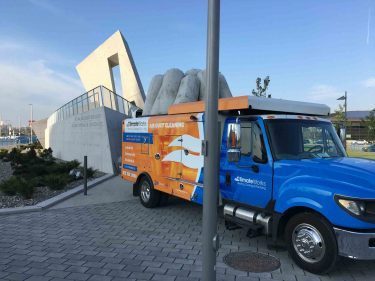 Climate Works air duct cleaning servies truck