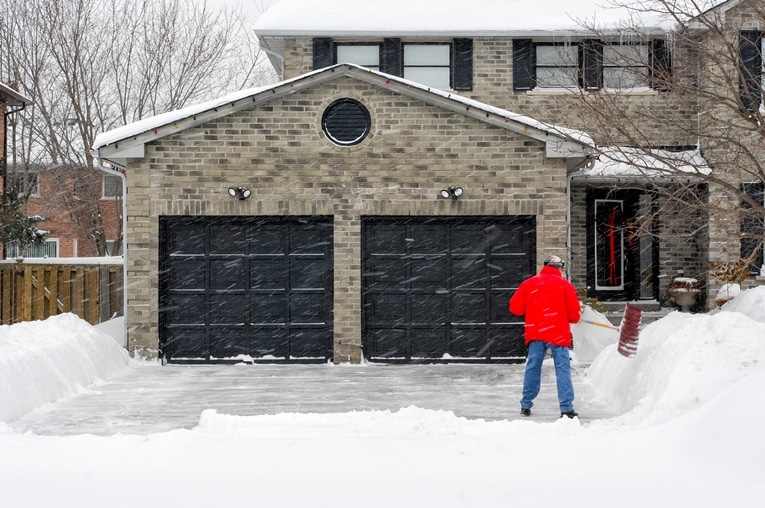 Clearing the driveway in the winter